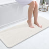 Picture of OLANLY Bathroom Rugs 47x17, Extra Soft Absorbent Chenille Bath Rugs, Rubber Backing Quick Dry, Machine Washable Bath Mats for Bathroom Floor, Tub and Shower, Home Decor Accessories, Ivory