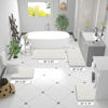 Picture of OLANLY Bathroom Rugs 47x17, Extra Soft Absorbent Chenille Bath Rugs, Rubber Backing Quick Dry, Machine Washable Bath Mats for Bathroom Floor, Tub and Shower, Home Decor Accessories, Ivory