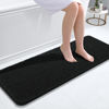 Picture of OLANLY Bathroom Rugs 47x17, Extra Soft Absorbent Chenille Bath Rugs, Rubber Backing Quick Dry, Machine Washable Bath Mats for Bathroom Floor, Tub and Shower, Home Decor Accessories, Black