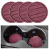 Picture of SINGARO Car Cup Coaster, 4PCS Universal Non-Slip Cup Holders Embedded in Ornaments Coaster, Car Interior Accessories, Purple glow