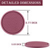 Picture of SINGARO Car Cup Coaster, 4PCS Universal Non-Slip Cup Holders Embedded in Ornaments Coaster, Car Interior Accessories, Purple glow