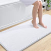 Picture of OLANLY Bathroom Rugs 59x24, Extra Soft Absorbent Chenille Bath Rugs, Rubber Backing Quick Dry, Machine Washable Bath Mats for Bathroom Floor, Tub and Shower, Home Decor Accessories, White