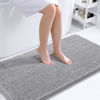 Picture of OLANLY Bathroom Rugs 44x24, Extra Soft Absorbent Chenille Bath Rugs, Rubber Backing Quick Dry, Machine Washable Bath Mats for Bathroom Floor, Tub and Shower, Home Decor Accessories, Light Grey