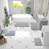 Picture of OLANLY Bathroom Rugs 44x24, Extra Soft Absorbent Chenille Bath Rugs, Rubber Backing Quick Dry, Machine Washable Bath Mats for Bathroom Floor, Tub and Shower, Home Decor Accessories, Light Grey