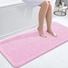 Picture of OLANLY Bathroom Rugs 47x20, Extra Soft Absorbent Chenille Bath Rugs, Rubber Backing Quick Dry, Machine Washable Bath Mats for Bathroom Floor, Tub and Shower, Home Decor Accessories, Pink
