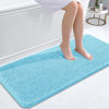 Picture of OLANLY Bathroom Rugs 47x20, Extra Soft Absorbent Chenille Bath Rugs, Rubber Backing Quick Dry, Machine Washable Bath Mats for Bathroom Floor, Tub and Shower, Home Decor Accessories, Sky Blue