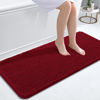 Picture of OLANLY Bathroom Rugs 47x20, Extra Soft Absorbent Chenille Bath Rugs, Rubber Backing Quick Dry, Machine Washable Bath Mats for Bathroom Floor, Tub and Shower, Home Decor Accessories, Red