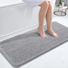 Picture of OLANLY Bathroom Rugs 47x20, Extra Soft Absorbent Chenille Bath Rugs, Rubber Backing Quick Dry, Machine Washable Bath Mats for Bathroom Floor, Tub and Shower, Home Decor Accessories, Light Grey