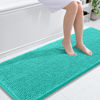 Picture of OLANLY Bathroom Rugs 59x24, Extra Soft Absorbent Chenille Bath Rugs, Rubber Backing Quick Dry, Machine Washable Bath Mats for Bathroom Floor, Tub and Shower, Home Decor Accessories, Teal