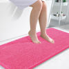 Picture of OLANLY Bathroom Rugs 47x24, Extra Soft Absorbent Chenille Bath Rugs, Rubber Backing Quick Dry, Machine Washable Bath Mats for Bathroom Floor, Tub and Shower, Home Decor Accessories, Hot Pink