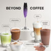 Picture of Zulay Kitchen Tornado Whisk Milk Frother Handheld - Coffee Frother Wand With Stand - Triple Whisk Hand Held Mixer - Electric Stirrer Frothing Wand for Latte, Matcha, Protein Powder - Black Purple Fade