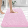 Picture of OLANLY Bathroom Rugs 36x24, Extra Soft Absorbent Chenille Bath Rugs, Rubber Backing Quick Dry, Machine Washable Bath Mats for Bathroom Floor, Tub and Shower, Home Decor Accessories, Pink