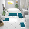 Picture of OLANLY Bathroom Rugs 47x17, Extra Soft Absorbent Chenille Bath Rugs, Rubber Backing Quick Dry, Machine Washable Bath Mats for Bathroom Floor, Tub and Shower, Home Decor Accessories, Peacock Blue