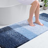 Picture of OLANLY Bathroom Runner Rugs 70x24, Extra Soft Absorbent Microfiber Bath Rugs, Rubber Backing, Quick Dry, Machine Washable Bath Mats for Bathroom Floor, Tub, Shower and Home Decor Accessories, Navy