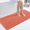 Picture of OLANLY Bathroom Rugs 47x20, Extra Soft Absorbent Chenille Bath Rugs, Rubber Backing Quick Dry, Machine Washable Bath Mats for Bathroom Floor, Tub and Shower, Home Decor Accessories, Coral
