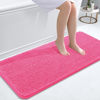 Picture of OLANLY Bathroom Rugs 47x20, Extra Soft Absorbent Chenille Bath Rugs, Rubber Backing Quick Dry, Machine Washable Bath Mats for Bathroom Floor, Tub and Shower, Home Decor Accessories, Hot Pink