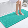Picture of OLANLY Bathroom Rugs 47x20, Extra Soft Absorbent Chenille Bath Rugs, Rubber Backing Quick Dry, Machine Washable Bath Mats for Bathroom Floor, Tub and Shower, Home Decor Accessories, Teal