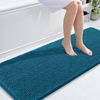 Picture of OLANLY Bathroom Rugs 59x24, Extra Soft Absorbent Chenille Bath Rugs, Rubber Backing Quick Dry, Machine Washable Bath Mats for Bathroom Floor, Tub and Shower, Home Decor Accessories, Peacock Blue