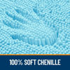 Picture of OLANLY Bathroom Rugs 59x24, Extra Soft Absorbent Chenille Bath Rugs, Rubber Backing Quick Dry, Machine Washable Bath Mats for Bathroom Floor, Tub and Shower, Home Decor Accessories, Sky Blue