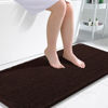 Picture of OLANLY Bathroom Rugs 47x24, Extra Soft Absorbent Chenille Bath Rugs, Rubber Backing Quick Dry, Machine Washable Bath Mats for Bathroom Floor, Tub and Shower, Home Decor Accessories, Brown