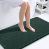 Picture of OLANLY Bathroom Rugs 44x24, Extra Soft Absorbent Chenille Bath Rugs, Rubber Backing Quick Dry, Machine Washable Bath Mats for Bathroom Floor, Tub and Shower, Home Decor Accessories, Blackish Green