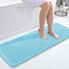 Picture of OLANLY Bathroom Rugs 47x17, Extra Soft Absorbent Chenille Bath Rugs, Rubber Backing Quick Dry, Machine Washable Bath Mats for Bathroom Floor, Tub and Shower, Home Decor Accessories, Sky Blue