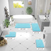 Picture of OLANLY Bathroom Rugs 47x17, Extra Soft Absorbent Chenille Bath Rugs, Rubber Backing Quick Dry, Machine Washable Bath Mats for Bathroom Floor, Tub and Shower, Home Decor Accessories, Sky Blue