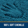Picture of OLANLY Bathroom Rugs 44x24, Extra Soft Absorbent Chenille Bath Rugs, Rubber Backing Quick Dry, Machine Washable Bath Mats for Bathroom Floor, Tub and Shower, Home Decor Accessories, Peacock Blue