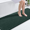 Picture of OLANLY Bathroom Rugs 70x24, Extra Soft Absorbent Chenille Bath Rugs, Rubber Backing Quick Dry, Machine Washable Bath Mats for Bathroom Floor, Tub and Shower, Home Decor Accessories, Blackish Green