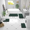 Picture of OLANLY Bathroom Rugs 70x24, Extra Soft Absorbent Chenille Bath Rugs, Rubber Backing Quick Dry, Machine Washable Bath Mats for Bathroom Floor, Tub and Shower, Home Decor Accessories, Blackish Green