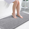 Picture of OLANLY Bathroom Rugs 47x24, Extra Soft Absorbent Chenille Bath Rugs, Rubber Backing Quick Dry, Machine Washable Bath Mats for Bathroom Floor, Tub and Shower, Home Decor Accessories, Light Grey