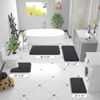 Picture of OLANLY Bathroom Rugs 47x20, Extra Soft Absorbent Chenille Bath Rugs, Rubber Backing Quick Dry, Machine Washable Bath Mats for Bathroom Floor, Tub and Shower, Home Decor Accessories, Dark Grey