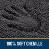 Picture of OLANLY Bathroom Rugs 47x20, Extra Soft Absorbent Chenille Bath Rugs, Rubber Backing Quick Dry, Machine Washable Bath Mats for Bathroom Floor, Tub and Shower, Home Decor Accessories, Dark Grey
