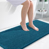 Picture of OLANLY Bathroom Rugs 47x24, Extra Soft Absorbent Chenille Bath Rugs, Rubber Backing Quick Dry, Machine Washable Bath Mats for Bathroom Floor, Tub and Shower, Home Decor Accessories, Peacock Blue