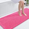 Picture of OLANLY Bathroom Rugs 59x24, Extra Soft Absorbent Chenille Bath Rugs, Rubber Backing Quick Dry, Machine Washable Bath Mats for Bathroom Floor, Tub and Shower, Home Decor Accessories, Hot Pink
