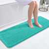 Picture of OLANLY Bathroom Rugs 47x17, Extra Soft Absorbent Chenille Bath Rugs, Rubber Backing Quick Dry, Machine Washable Bath Mats for Bathroom Floor, Tub and Shower, Home Decor Accessories, Teal