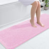 Picture of OLANLY Bathroom Rugs 59x20, Extra Soft Absorbent Chenille Bath Rugs, Rubber Backing Quick Dry, Machine Washable Bath Mats for Bathroom Floor, Tub and Shower, Home Decor Accessories, Pink