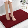 Picture of OLANLY Bathroom Rugs 24x16, Extra Soft Absorbent Chenille Bath Rugs, Rubber Backing Quick Dry, Machine Washable Bath Mats for Bathroom Floor, Tub and Shower, Home Decor Accessories, Red