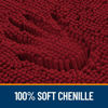 Picture of OLANLY Bathroom Rugs 24x16, Extra Soft Absorbent Chenille Bath Rugs, Rubber Backing Quick Dry, Machine Washable Bath Mats for Bathroom Floor, Tub and Shower, Home Decor Accessories, Red