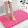 Picture of OLANLY Bathroom Rugs 24x16, Extra Soft Absorbent Chenille Bath Rugs, Rubber Backing Quick Dry, Machine Washable Bath Mats for Bathroom Floor, Tub and Shower, Home Decor Accessories, Hot Pink