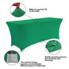 Picture of IVAPUPU 6FT Table Cloth for Rectangular Fitted Events Stretch Emerald Green Table Covers Washable Table Cover Spandex Tablecloth Table Protector for Party, Wedding, Cocktail, Banquet, Festival