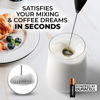 Picture of Zulay Powerful Milk Frother (4 Duracell Batteries Included) - Handheld Milk Frother Wand Drink Mixer for Coffee - Powerful Milk Foamer for Cappuccino, Frappe, Matcha & Creamer - Exec Black/Black Stand