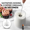 Picture of Zulay Powerful Milk Frother (4 Duracell Batteries Included) - Handheld Milk Frother Wand Drink Mixer for Coffee - Powerful Milk Foamer for Cappuccino, Frappe, Matcha & Coffee Creamer - Walnut