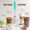 Picture of Zulay Kitchen Tornado Whisk Milk Frother Handheld - Coffee Frother Wand With Stand - Triple Whisk Hand Held Mixer - Electric Stirrer Frothing Wand for Latte, Matcha, Protein Powder - Caribbean Aqua