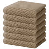 Picture of Homaxy 100% Cotton Waffle Weave Kitchen Dish Towels, Ultra Soft Absorbent Quick Drying Cleaning Towel, 13 x 28 Inches, 6-Pack, Tan