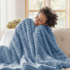 Picture of Bedsure Throw Blanket for Couch - Super Soft Cozy Blankets for Women, Cute Small Throws for Girls, Ashley Blue, 50x60 Inches