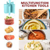 Picture of Meat Chopper, Hamburger Chopper, Premium Heat Resistant Masher and Smasher for Hamburger Meat, Ground Beef, Ground Turkey and More, Nylon Ground Beef Chopper Tool and Meat Fork, Mix Chopper-Aqua