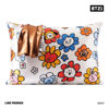 Picture of Kitsch x BT21 Satin Pillowcase with Zipper for Hair & Skin, Softer Than Silk Pillow Cases, Queen Pillow Covers, Wrinkle-Free, Cooling Satin Pillow Cases Standard Size 19"x26" (BT21 - Shooky)