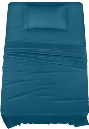 Picture of Utopia Bedding Twin Bed Sheets Set - 3 Piece Bedding - Brushed Microfiber - Shrinkage and Fade Resistant - Easy Care (Twin, Denim Blue)