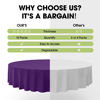 Picture of Pureegg Plastic Table Cloth Disposable - 10 Pack, Disposable Table Cloths for Parties, Weddings, Decorative Round Tablecloths, 84'' Purple Plastic Tablecloth, Leakproof & Sturdy, Purple